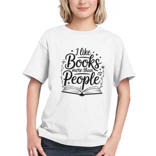 I Like Books More Than People Quote Graphic Youth - Bookorys