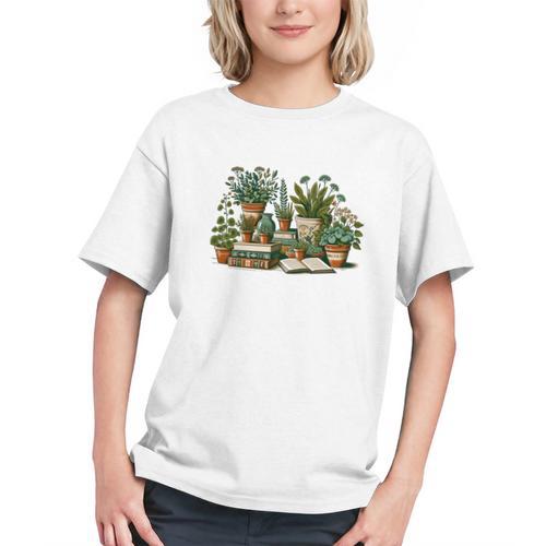Botanical Garden Plants With Books Graphic Youth - Bookorys UK