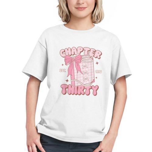 Chapter Thirty Est 1995 Cute 30th Birthday Book Bow Coquette Graphic Youth - Bookorys