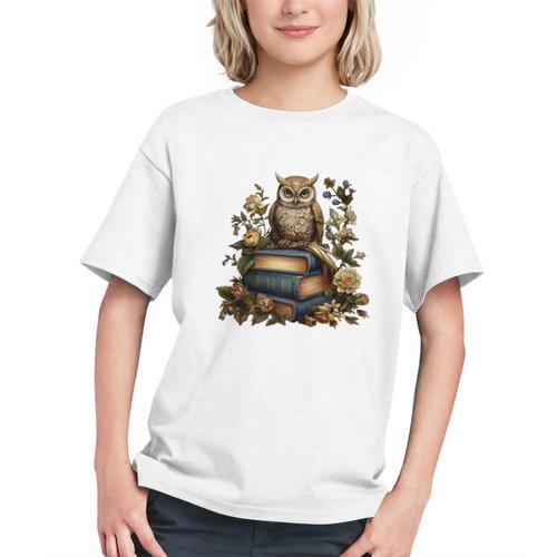 Cottagecore Aesthetic Floral Owl Books Graphic Youth - Bookorys AU