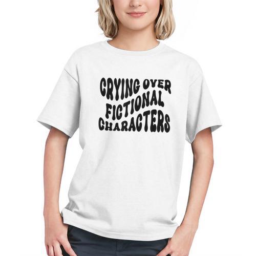 Crying Over Fictional Characters Book Lovers Graphic Youth - Bookorys