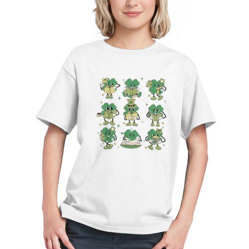 Cute Shamrock Reading Books St Patrick's Day Teacher Reading Graphic Youth - Bookorys CA