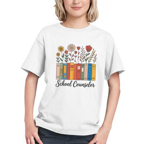 Cute Wildflower Book School Counseling Life School Counselor Graphic Youth - Bookorys