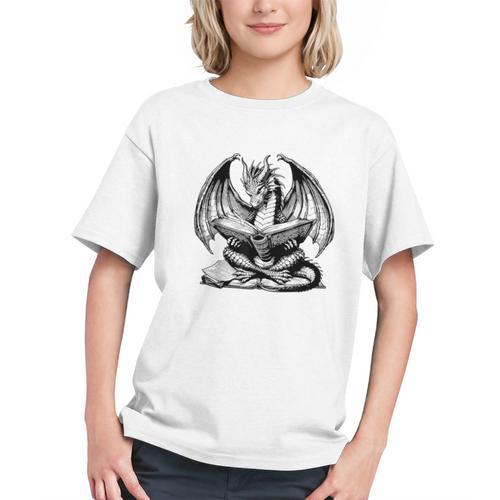 Dragon Reading Book Bookworm Books Dragon Lover Learning Graphic Youth - Bookorys