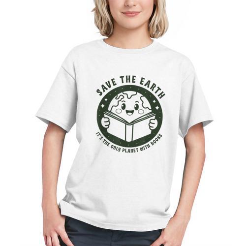 Earth Day 2025 Save Earth It´s Only Planet With Books Reader Graphic Youth - Bookorys