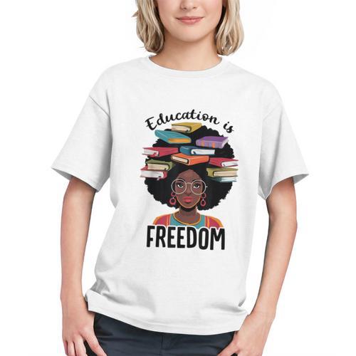 Education Is Freedom Teacher History Month Books Lover Graphic Youth - Bookorys