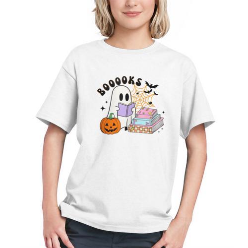 Ghost Reading Halloween Women Teacher Book Lover Graphic Youth - Bookorys AU