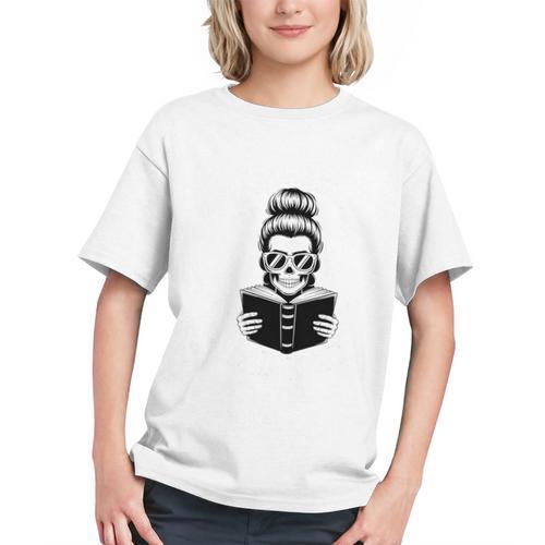 Good Girls Read Bad Books Skeleton Graphic Youth - Bookorys DE