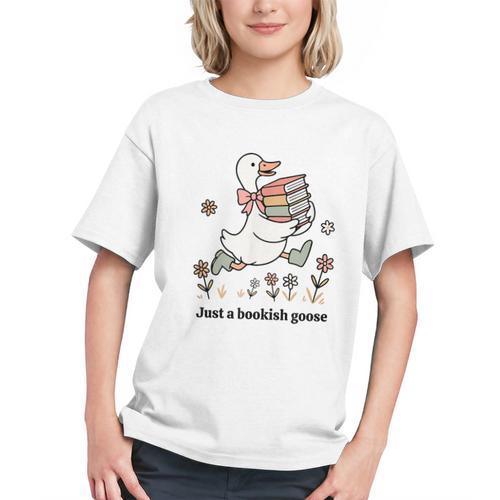Goose With Books Cute Bookworm Reader Graphic Youth - Bookorys AU