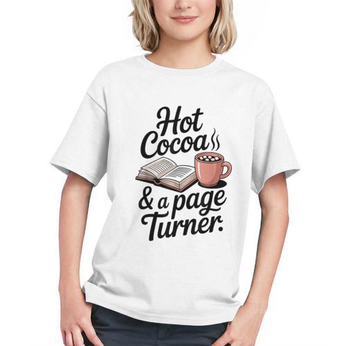 Hot Cocoa And a Page Turner Book Lovers Hot Chocolate Graphic Youth - Bookorys