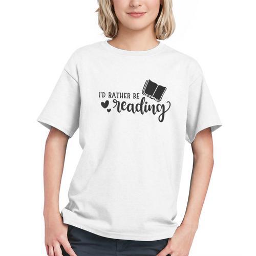 I'd Rather Be Reading Book Lover Bookworm Reading Graphic Youth - Bookorys
