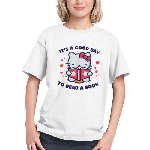 It's a Good Day To Read a Book Cute Cat Book Day Girls Boys Graphic Youth - Bookorys DE