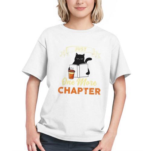 Just One More Chapter Fun Cat Coffee Reading Book Premium Tri-Blend Graphic Youth - Bookorys AU
