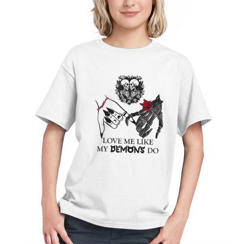 Love Me Like My Demons Do Dark Romance Merch Smutty Book Graphic Youth - Bookorys