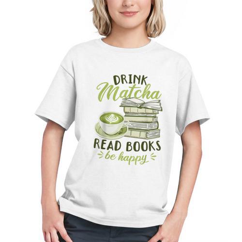 Matcha Green Tea Latte Drink Matcha Read Books Be Happy Graphic Youth - Bookorys UK