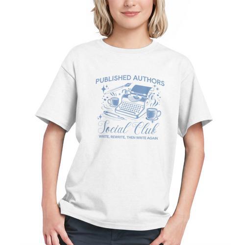 Published Authors Social Club Women Vintage Poet Book Writer Graphic Youth - Bookorys