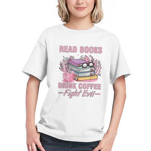 Read Books Drink Coffee Fight Evil Book Coffee Graphic Youth - Bookorys CA