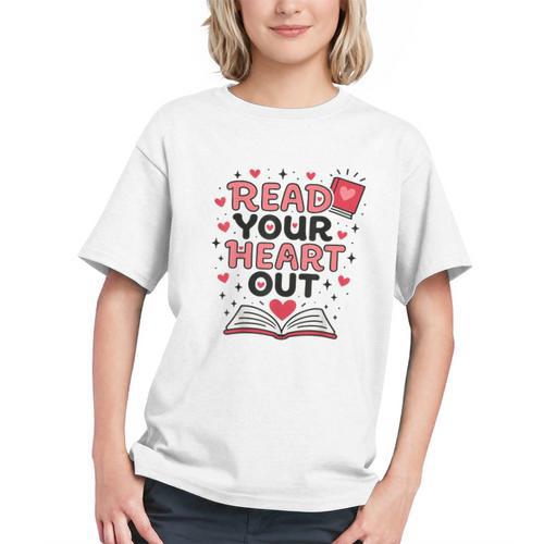 Read Your Heart Out Love Book Valentine Teacher Bookworm Graphic Youth - Bookorys