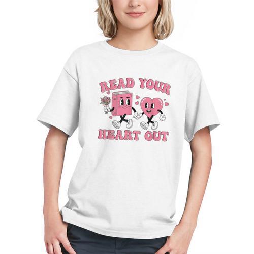 Read You Heart Out Reading Teacher Valentines Day Book Lover Graphic Youth - Bookorys