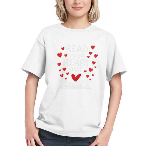 Read Your Heart Out Valentine Book Lover Reading Teacher Graphic Youth - Bookorys CA