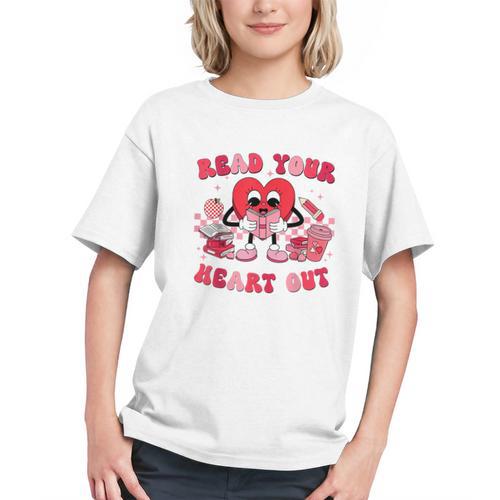 Read Your Heart Out Valentines Day Teachers Book Lovers Graphic Youth - Bookorys