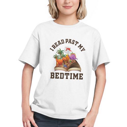 I Read Past My Bedtime Reading Dinosaur Book Lover Graphic Youth - Bookorys