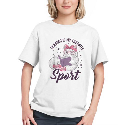 Reading Is My Favorite Sport Saying Cat And Book Lover Graphic Youth - Bookorys