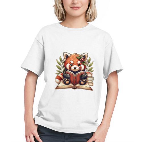 Red Panda Reading Books Pandas Cottagecore Aesthetic Kids Graphic Youth - Bookorys