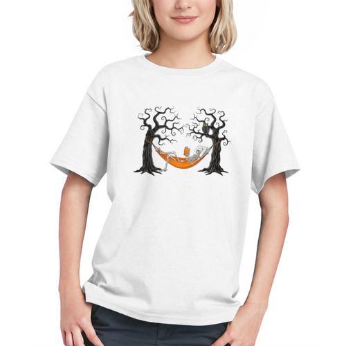 Skeleton Reading Book In Hammock Halloween Reader Graphic Youth - Bookorys DE