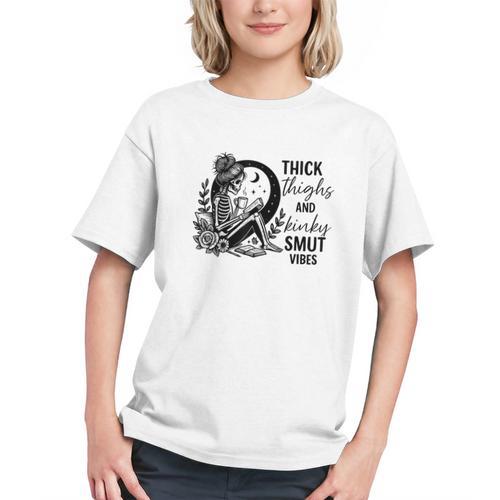 Thick Thighs And Kinky Smut Vibes Spicy Book Lovers Graphic Youth - Bookorys