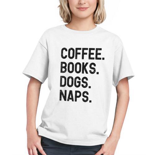Vintage Coffee Books Dogs Naps Retro Graphic Youth - Bookorys CA