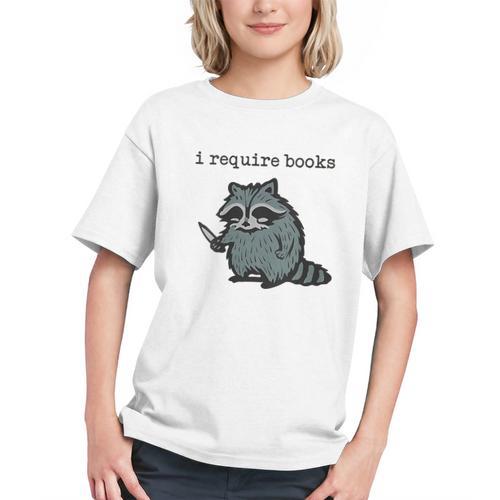 Women's i Require Books Raccoon Graphic Youth - Bookorys UK