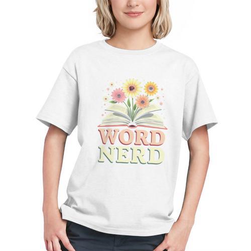 Word Nerd Book Lover Wildflowers Cottagecore Flowers Book Graphic Youth - Bookorys AU