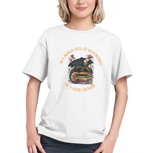 In A World Full Of Bookworms Be A Book Dragon Book Lover Graphic Youth - Bookorys