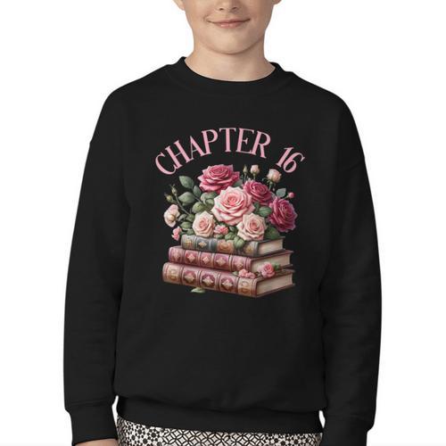 16th Birthday Chapter 16 Birthday Shirt Women Book Lover Youth Crewneck Sweatshirt - Bookorys DE