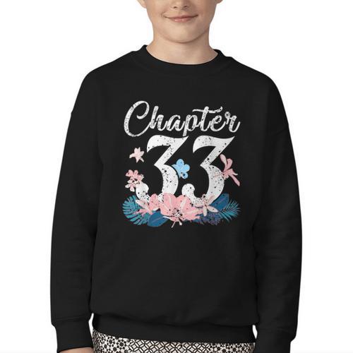 1988 Happy Birthday Chapter 33 Year Old Women Book Lover Youth Crewneck Sweatshirt - Bookorys AU