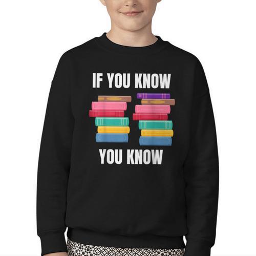 67 Reading Books 6 7 If You Know Six Seven Youth Crewneck Sweatshirt - Bookorys