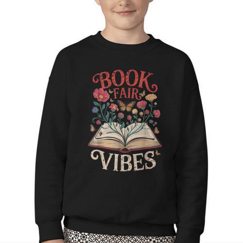 Book Fair Vibes Youth Crewneck Sweatshirt - Bookorys AU