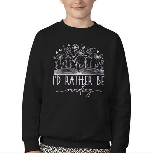 Book Lover Library Reading Bookish Literature Reader Youth Crewneck Sweatshirt - Bookorys AU