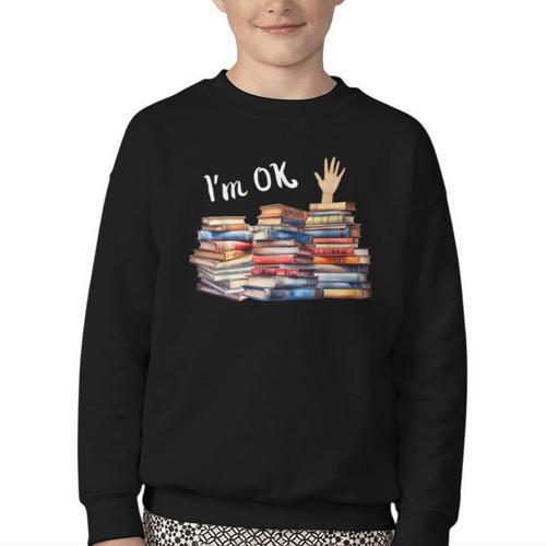 Book Lover For Women Readers Teacher Librarian Youth Crewneck Sweatshirt - Bookorys