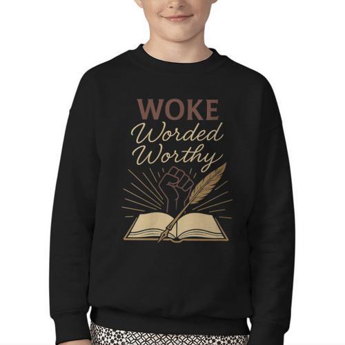 And Booked Afro Literary Pride Book Club Culture Youth Crewneck Sweatshirt - Bookorys CA