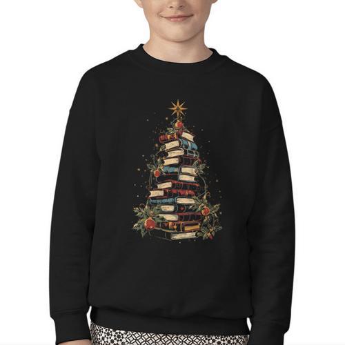 All Booked For Christmas Book Youth Crewneck Sweatshirt - Bookorys AU
