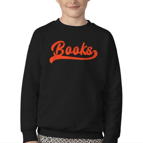 Books Reader Librarian Book Lover Bookworm Library Reading Youth Crewneck Sweatshirt - Bookorys