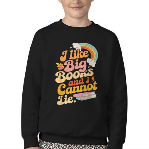 Books Reading Lover Bookworm Nerd Librarian Book Reader Youth Crewneck Sweatshirt - Bookorys AU