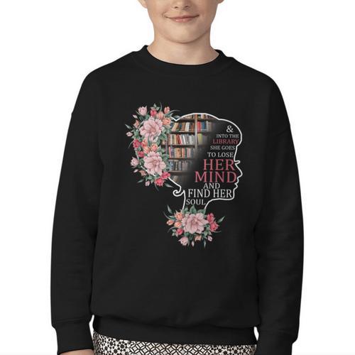 Bookworm Book Reader Book Nerd Book Reading Lover Youth Crewneck Sweatshirt - Bookorys AU