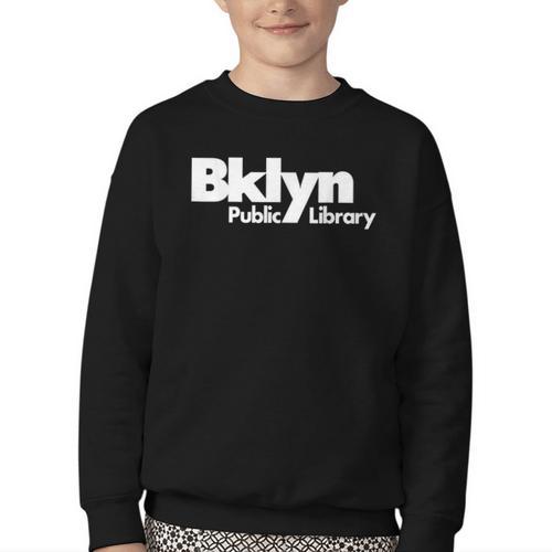 Brooklyn Public Library NY New York Neighborhood Book Lover Youth Crewneck Sweatshirt - Bookorys