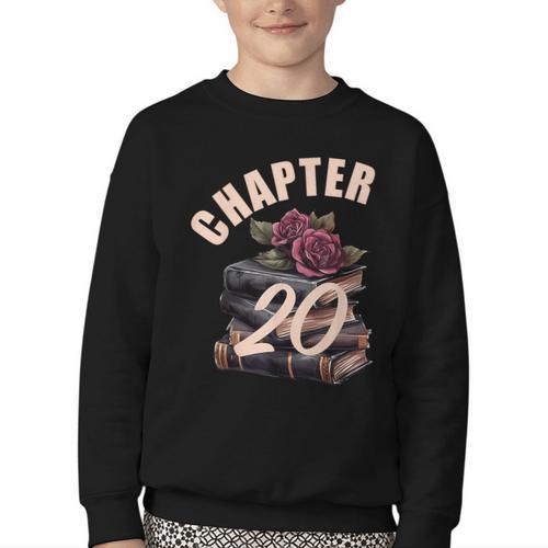 Chapter 20 20th Birthday Women Book Lovers Its My Birthday Youth Crewneck Sweatshirt - Bookorys AU