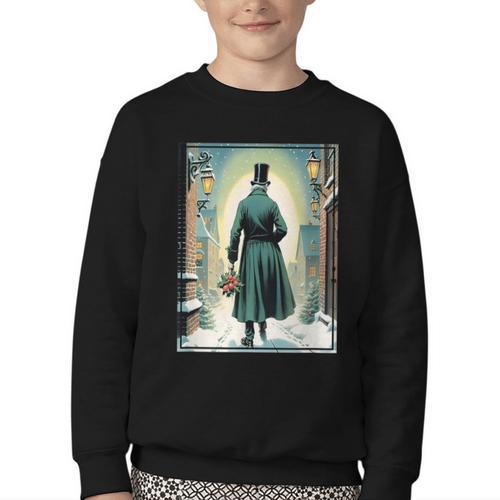 Charles Dickens Christmas Classic Book Ebeneezer Scrooge -Adults Kids Small Short Sleeve T-Shirt Youth Crewneck Sweatshirt - Bookorys UK