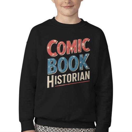 Comic Book Historian Vintage Comic Book Collector Youth Crewneck Sweatshirt - Bookorys