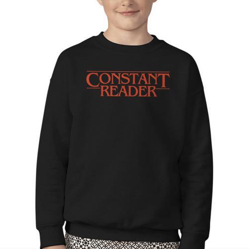 Constant Reader Fan Of Horror Suspense Books Bibliophile Youth Crewneck Sweatshirt - Bookorys DE